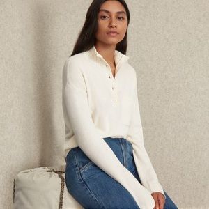 Everlane ReCashmere Button Mockneck